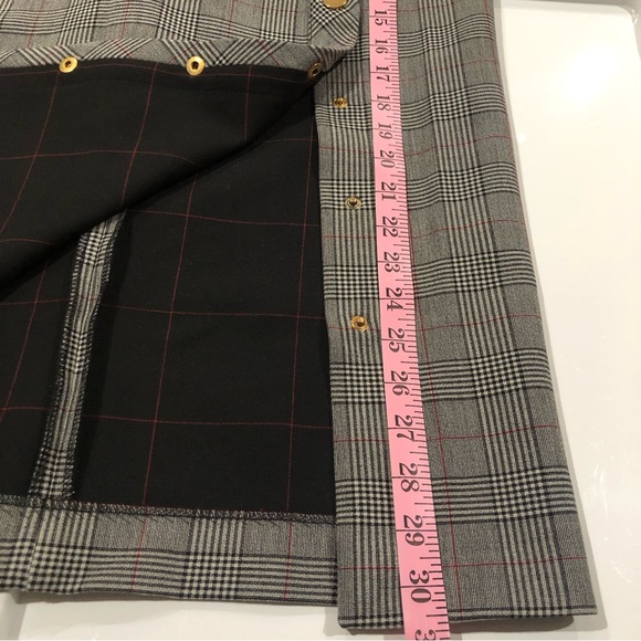 NWT ZARA Plaid Pencil Skirt with Buttons - Picture 7 of 7